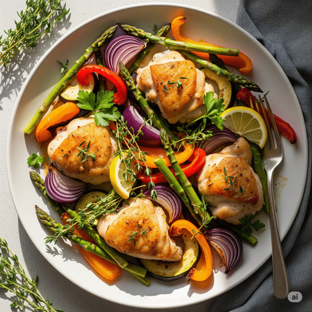 Sheet Pan Lemon Herb Chicken and Vegetables